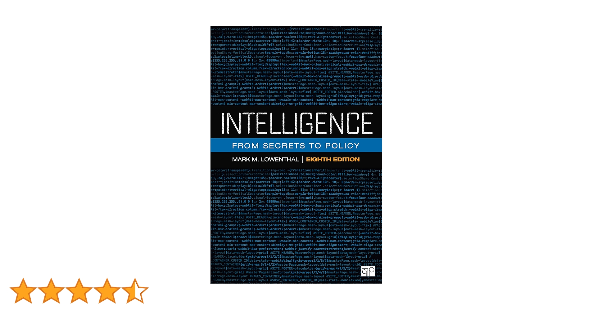 INTELLIGENCE FROM SECRETS TO P OLICY: Lowenthal, Mark